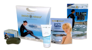 Beauty Mineral Spa Kit  ( Black Mud Soap+ Bath Salt+Natural Black Mud+Hand Cream)