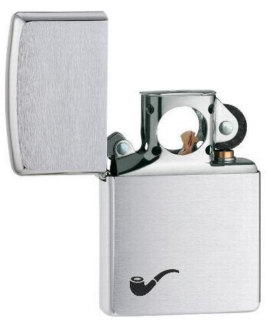 Brushed Chrome Pipe Lighter